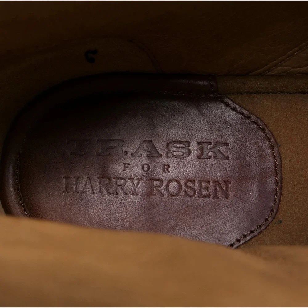 Trask x Harry Rosen Mens 8M Norwegian Elk Leather Chukka Boots Brown 30-6611